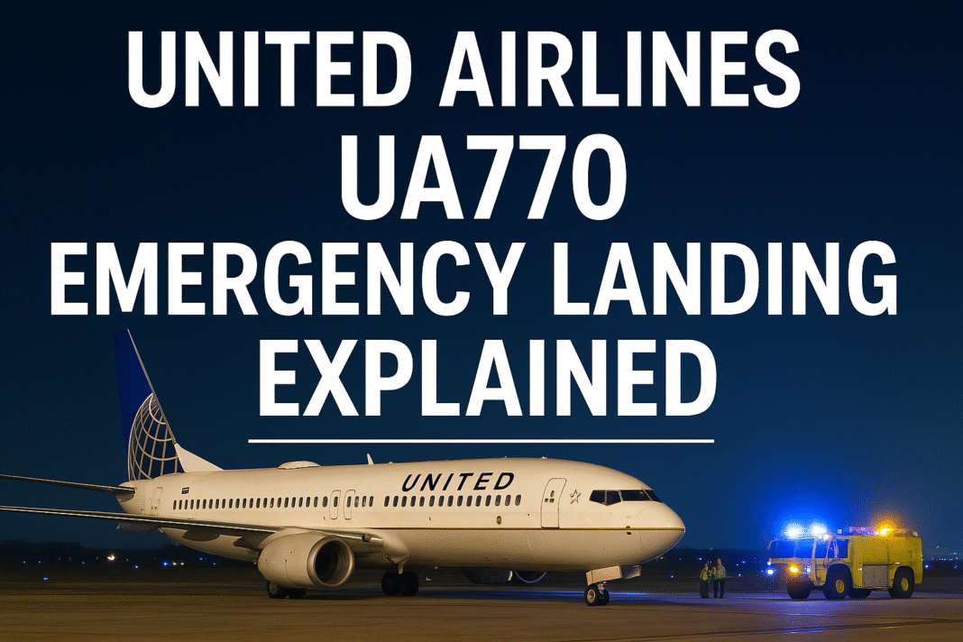united airlines flight ua770 emergency diversion